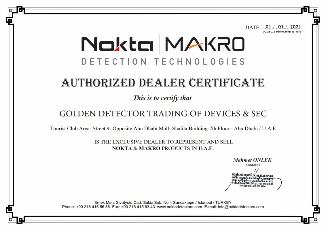 nokta certificate 1